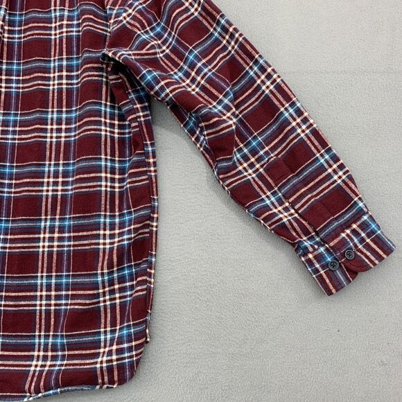 L.L Bean Button Shirt Mens Medium Chamois Cloth Flannel Traditional Fit Plaid - Picture 15 of 15